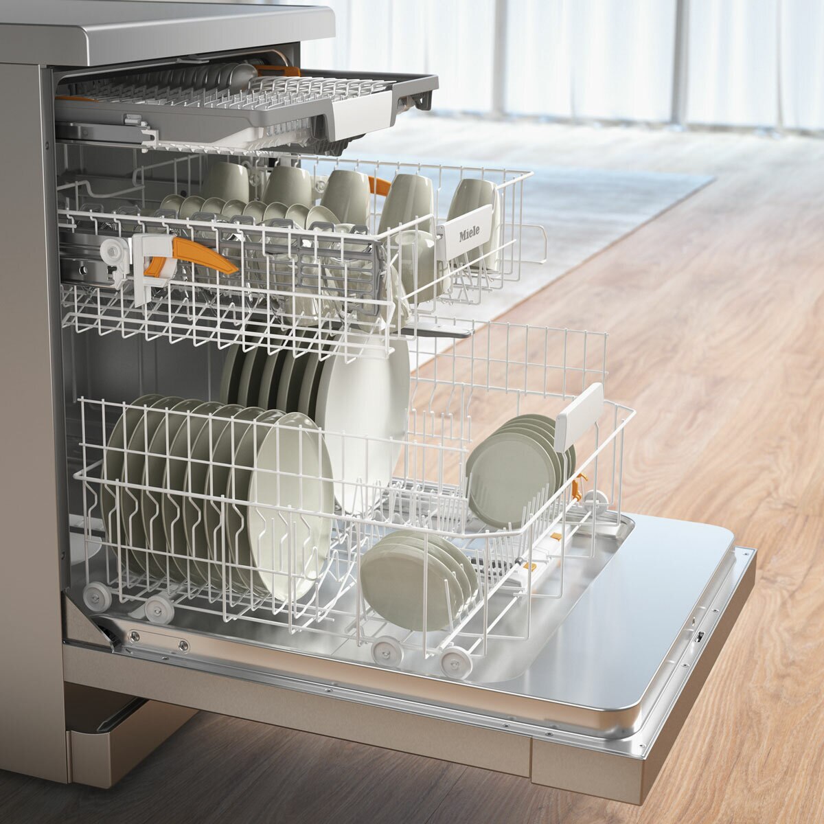 Miele G5410 SC 14 Place Setting Dishwasher, C Rated in Clean Steel Miele G5410 SC 14 Place Setting Dishwasher, C Rated in Clean Steel