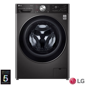 LG FWV1128BTSA, 12/8kg, 1400rpm, Washer Dryer, E Rated in Black Steel