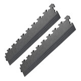 Cut out image of two graphite ramp pieces on white background