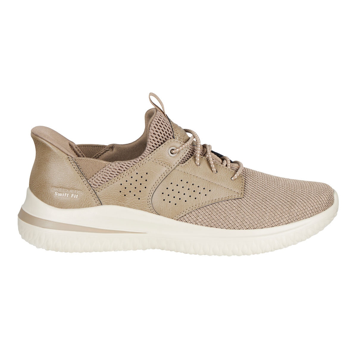 Skechers Men's Swift Fit Delson Trainer in Taupe