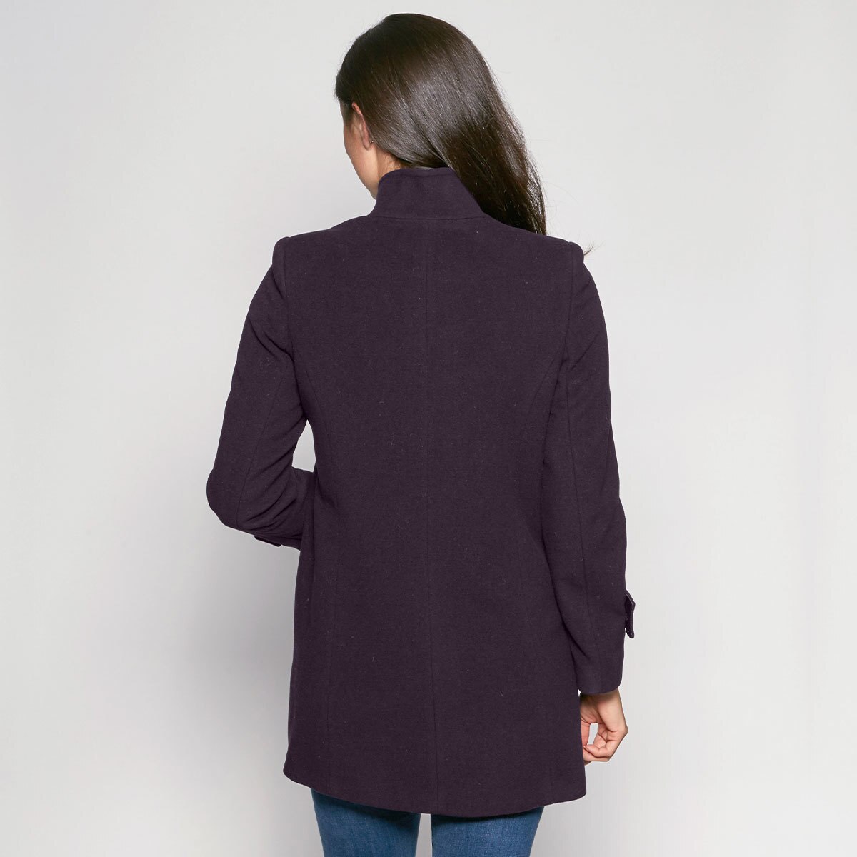 David Barry Women's Cashmere Mix Coat in Grape Costco UK