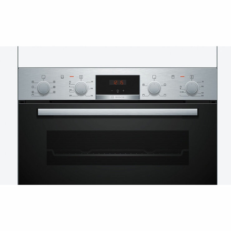 Bosch Series 4 MBA533BS3B Built In Double Oven, A Rated in Silver