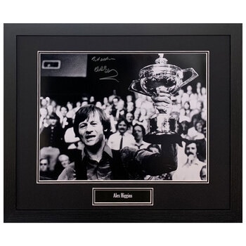 Alex Higgins Signed Framed Photograph