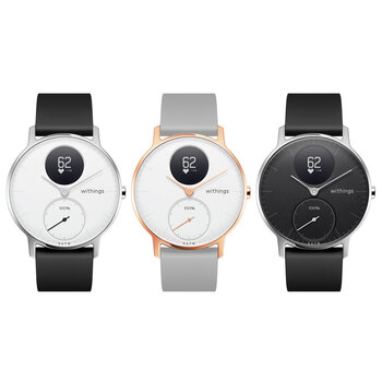 Withings Steel HR 36mm in Black, Rose Gold and White