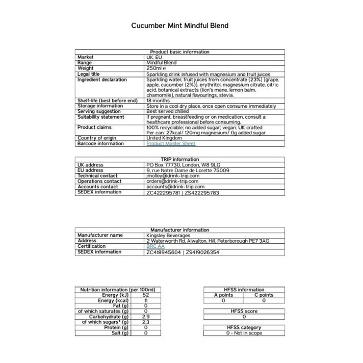 Nutritional Information