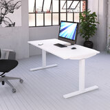 Elev8 Large Power Adjustable Height Desk, White