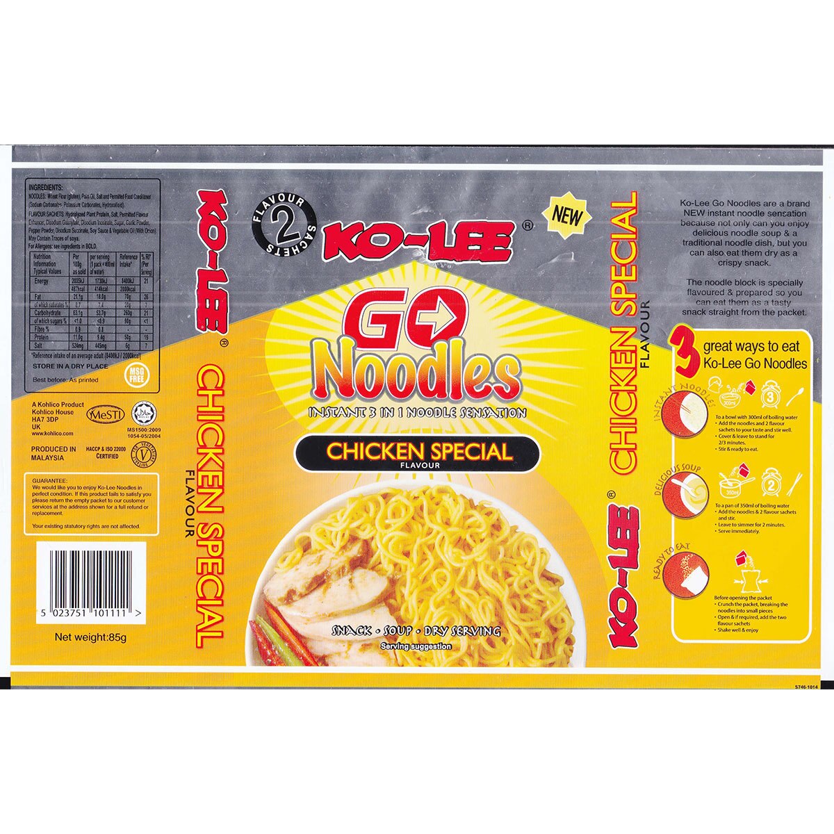 KOLEE Chicken Special Noodles, 24 x 85g Costco UK