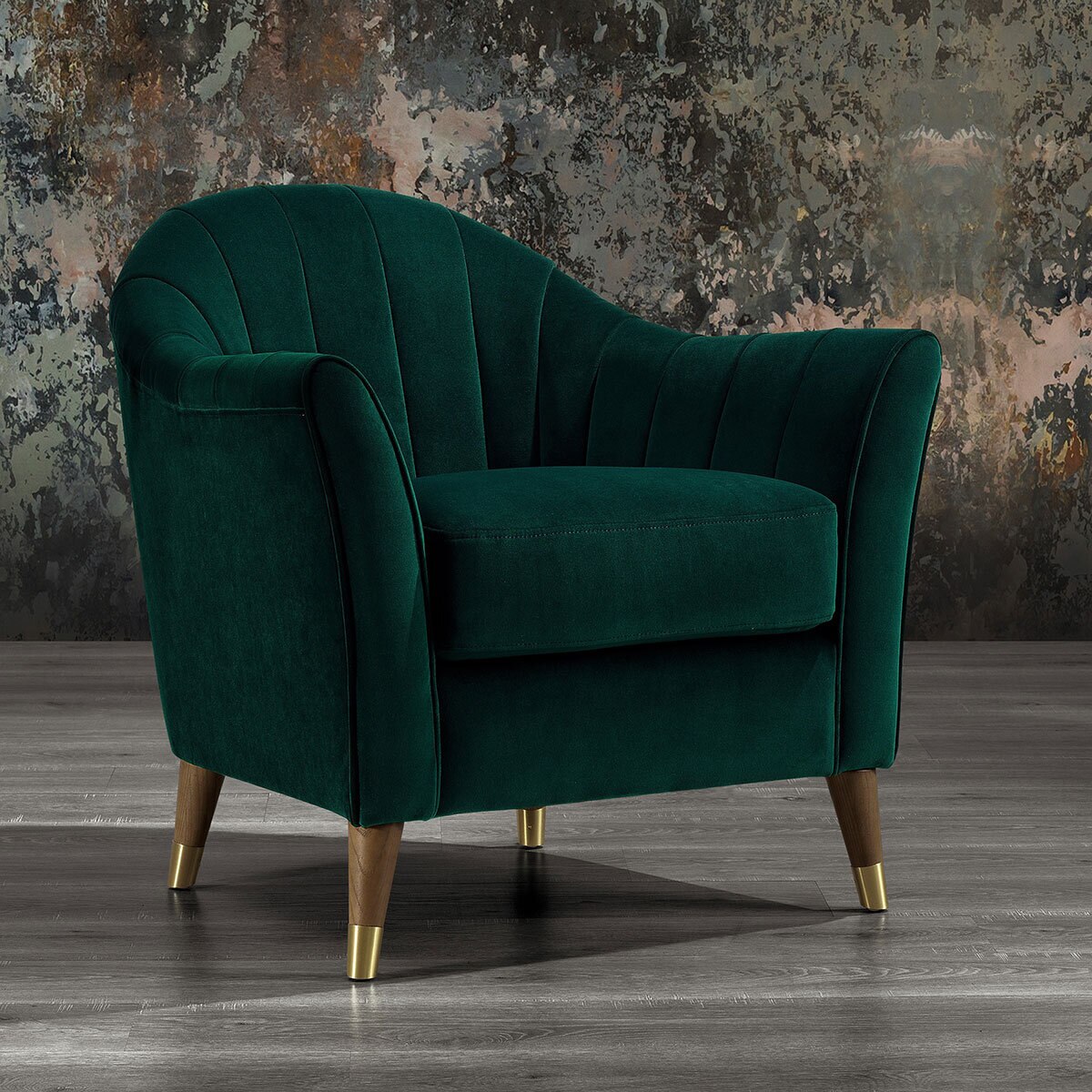 Isabella Green Velvet Accent Chair Costco UK