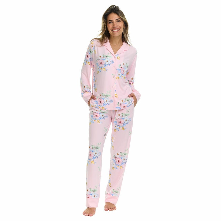 Flora Nikrooz Ladies Notch Collar 2 Piece Pyjama Set Flora Nikrooz Ladies Notch Collar 2 Piece Pyjama Set