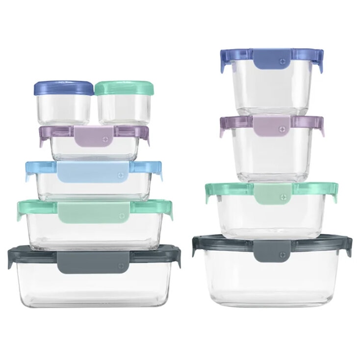 Ello Colour Lock Food Storage Set, 20 Piece Ello Colour Lock Food Storage Set, 20 Piece