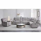 Excalibur Grey Fabric Power Recliner Armchair