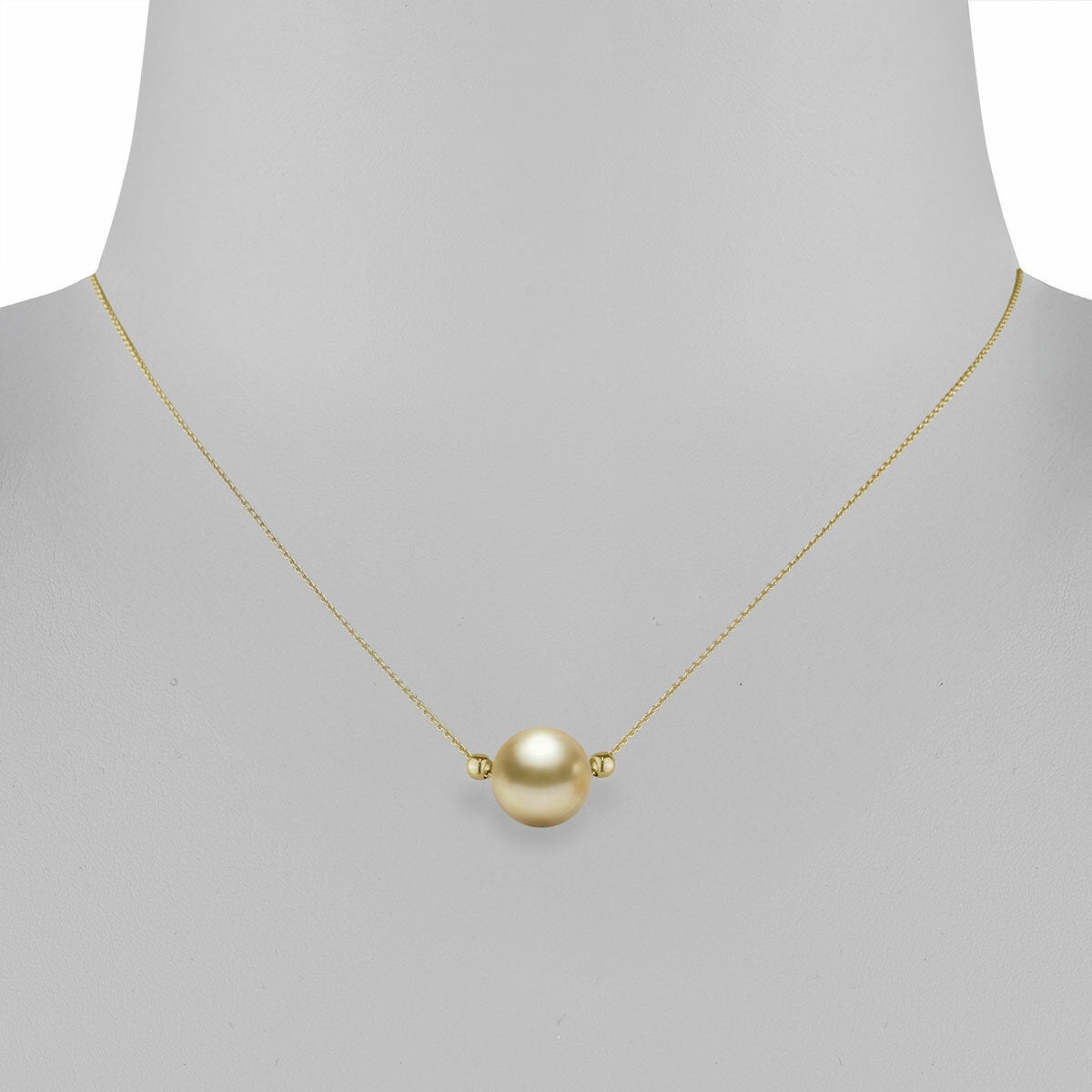 10.5-11mm Golden Southsea Pearl Necklace, 14ct Yellow Gold 10.5-11mm Golden Southsea Pearl Necklace, 14ct Yellow Gold