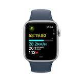 Buy Apple Watch SE GPS, 44mm Silver Aluminium Case with Storm Blue Sport Band S/M, MREC3QA/A @costco.co.uk