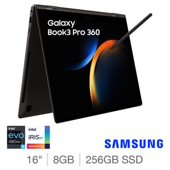Samsung Galaxy Book3 Pro 360, Intel Core i5, 8GB RAM, 256GB SSD, 16 Inch Convertible Laptop, NP960QFG-KA1UK