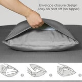 Luff 100% 700 Thread Count Organic Bamboo Pillowcases 2 Pack Dark Grey