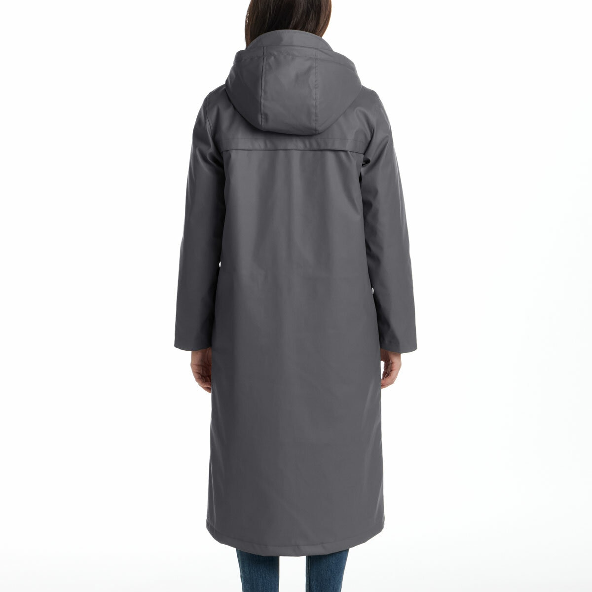 Weatherproof Ladies Long Slicker Jacket in Charcoal