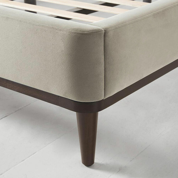 Swyft Bed 02 Beige Velvet Bed Frame in 3 Sizes Swyft Bed 02 Beige Velvet Bed Frame in 3 Sizes
