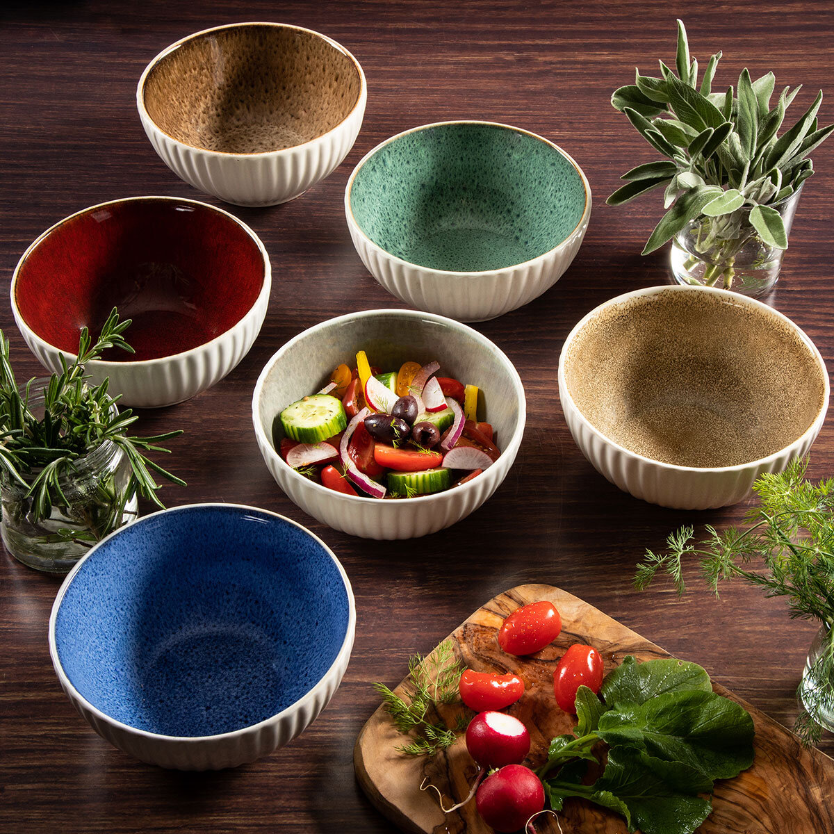 Laurie Gates Ceramic Bowl Set, 6 Piece
