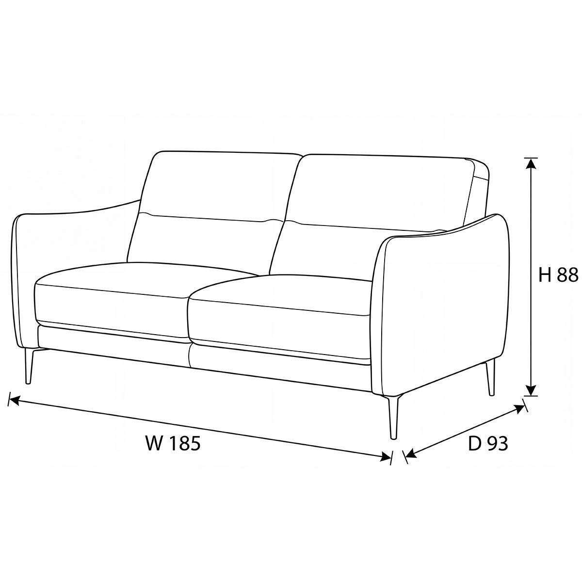 Nicoletti Jupiter Grey Leather Large 2 Seater Sofa Nicoletti Jupiter Grey Leather Large 2 Seater Sofa