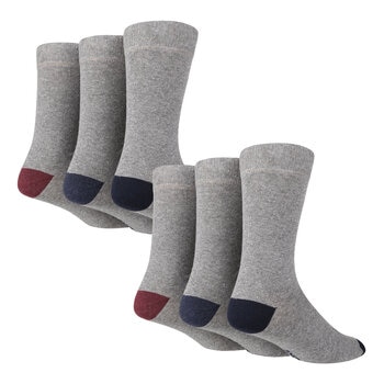 Tore Men's Heel and Toe Crew Socks, 2 x 3 Pack