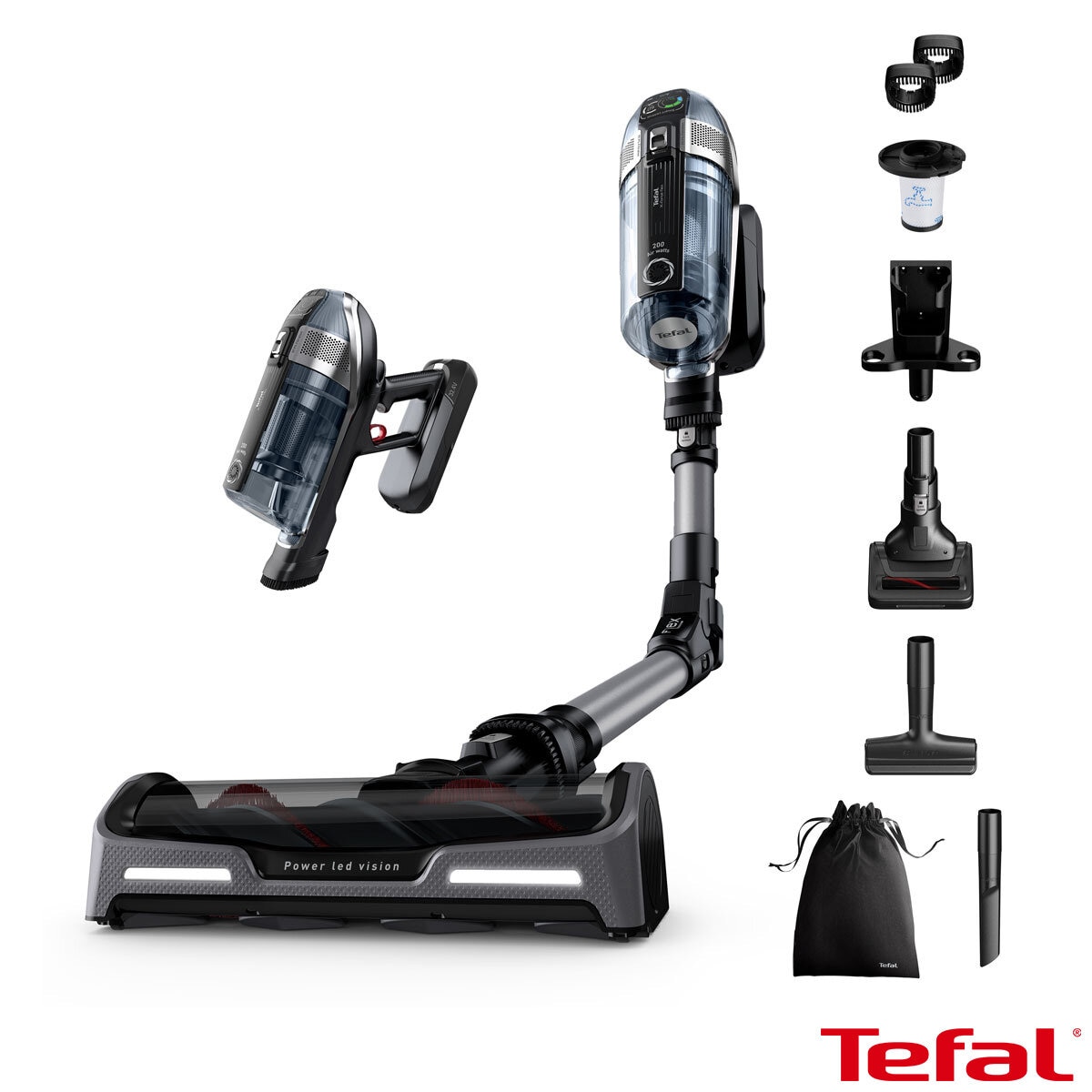 Tefal X-Force FlexCordless Stick Vacuum Cleaner with all attachments