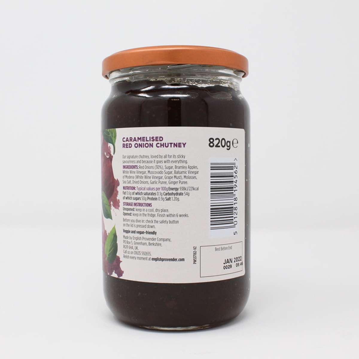 EPC Caramelised Red Onion Chutney Ingredients