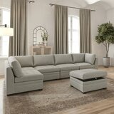 Thomasville Tisdale Beige 6 Piece Modular Fabric Sofa