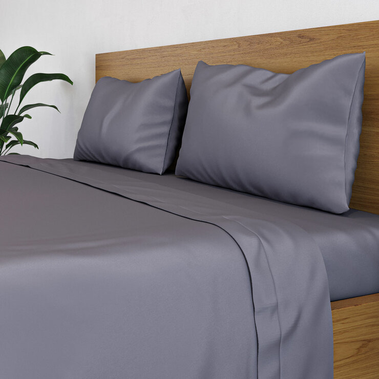 Panda 100% Bamboo Dark Grey Flat Sheet in 4 Sizes Panda 100% Bamboo Dark Grey Flat Sheet in 4 Sizes
