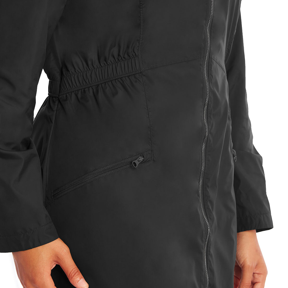 Kirkland Signature Women's Hooded Lightweight Jacket in Black