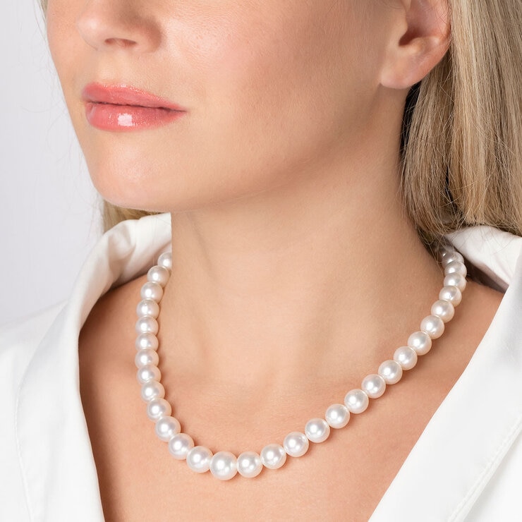 10-12mm South Sea Pearl Necklace, 18ct White Gold 10-12mm South Sea Pearl Necklace, 18ct White Gold