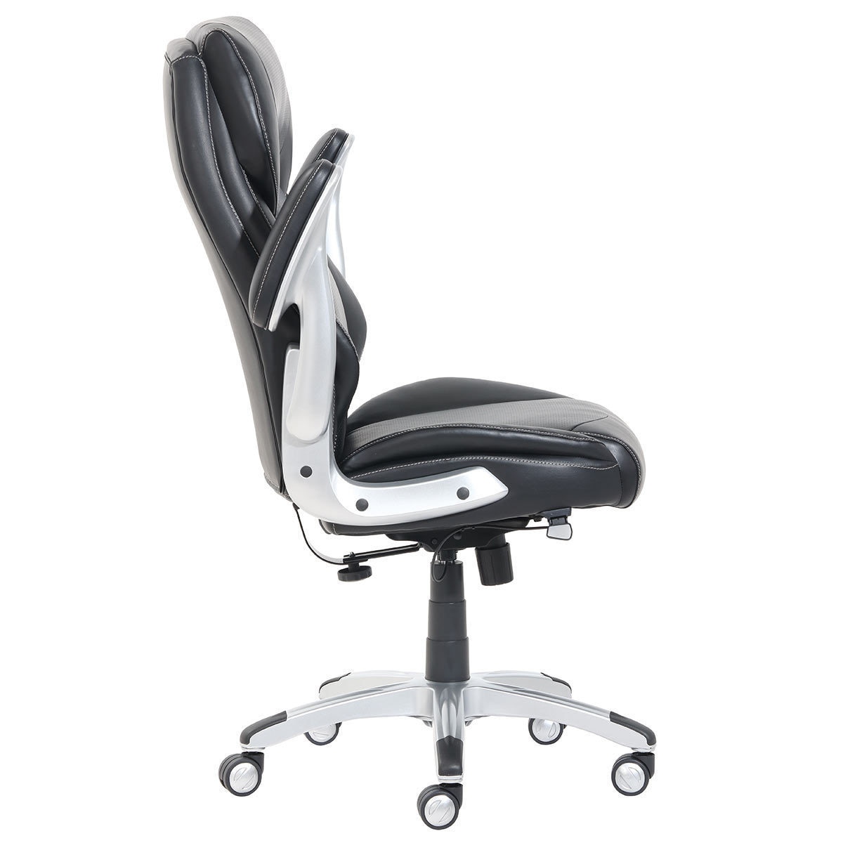 True Wellness Active Lumbar Black Bonded Leather Managers Chair Costco UK