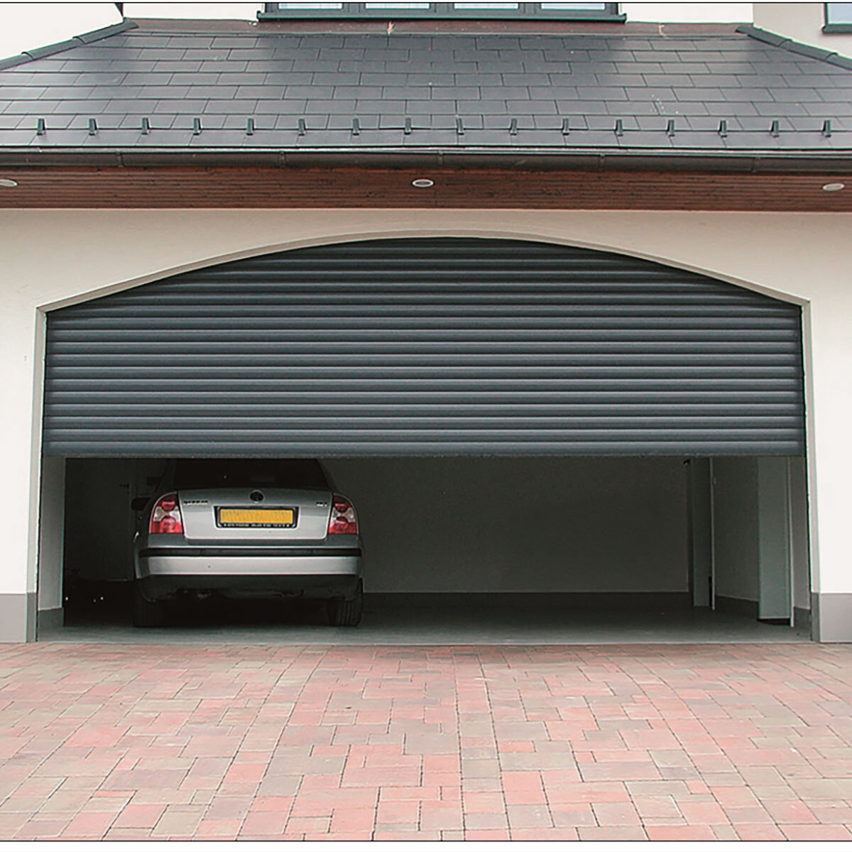 Cardale White Electric Roller Door 77mm up to 5 metres width