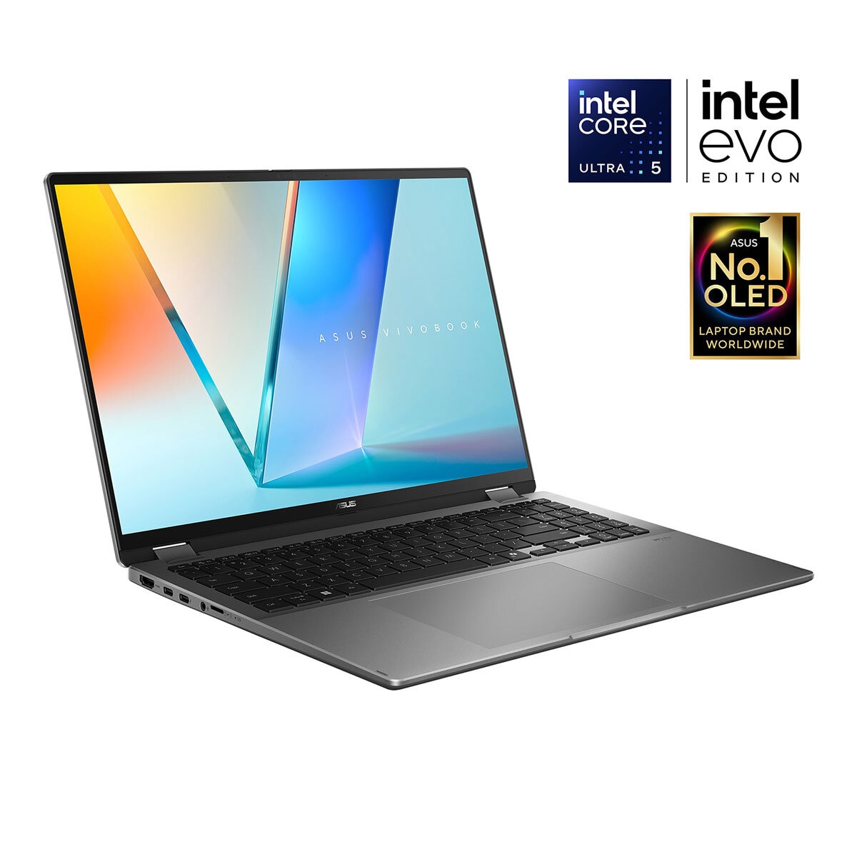 Buy ASUS Vivobook Flip, Intel Core Ultra 5, 16GB RAM, 512GB SSD, 16 Inch OLED Convertible 2 in 1 Laptop at costco.co.uk