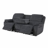 Belagio Grey Fabric Power Recliner 3 Seater Sofa