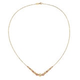 14ct Two-Tone Gold Graduated Beaded Necklace