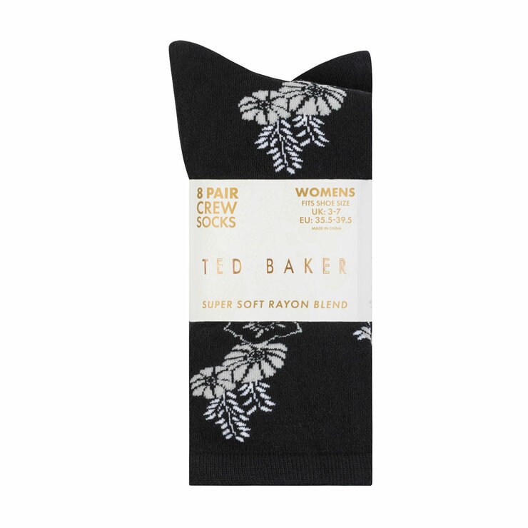Ted Baker Women's Crew Sock, 8 Pack