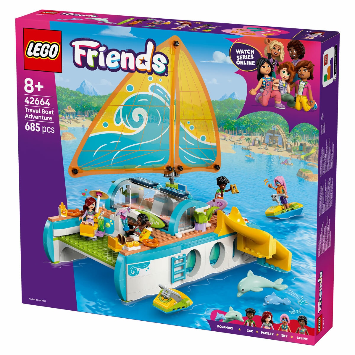 LEGO Friends Travel Boat Adventure - Model 42664 (8+ Years)