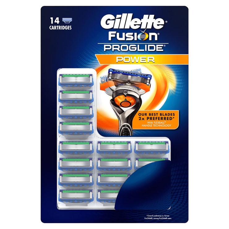 Gillette Fusion Proglide Power Razor Blades 14 Pack Costco Uk