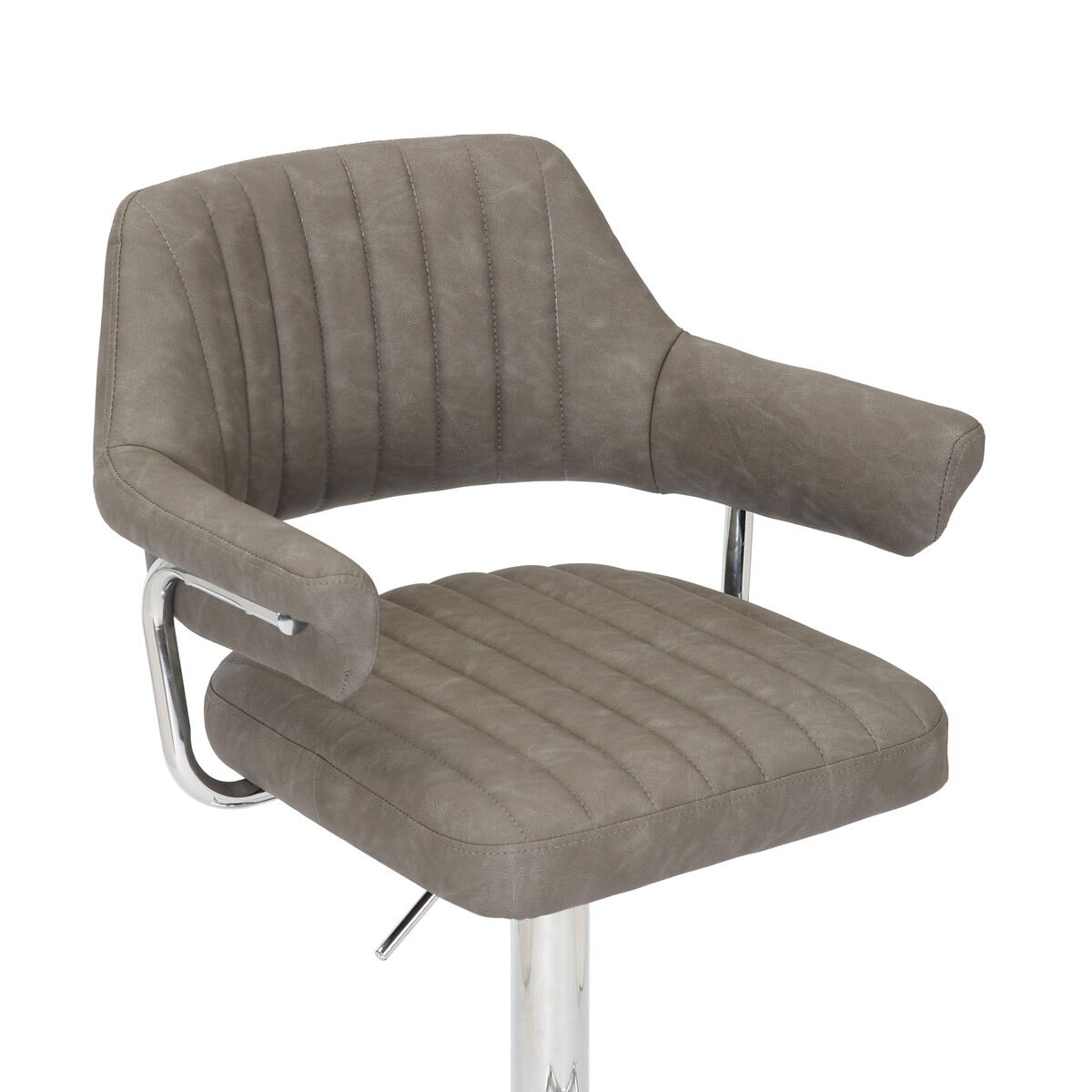 Cortez Grey Faux Leather Bar Stool, 2 Pack