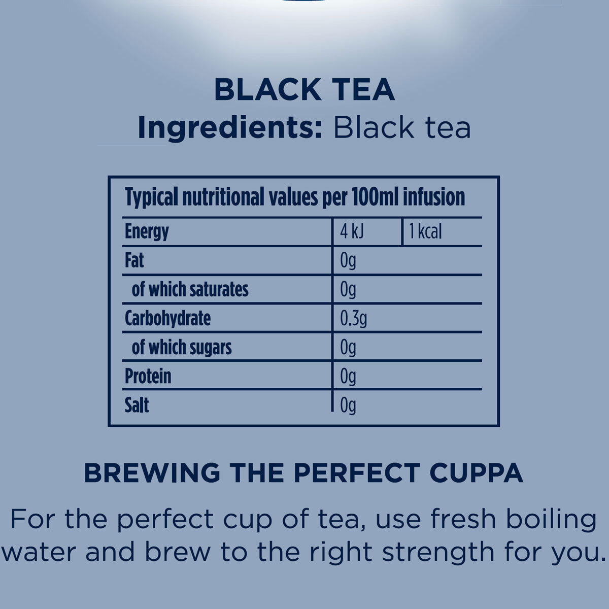 label panel for the teabags