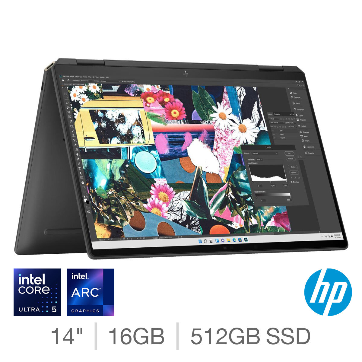 HP Spectre x360, Intel Core Ultra 5-125H, 16GB RAM, 512 GB SSD, 14 inch Con