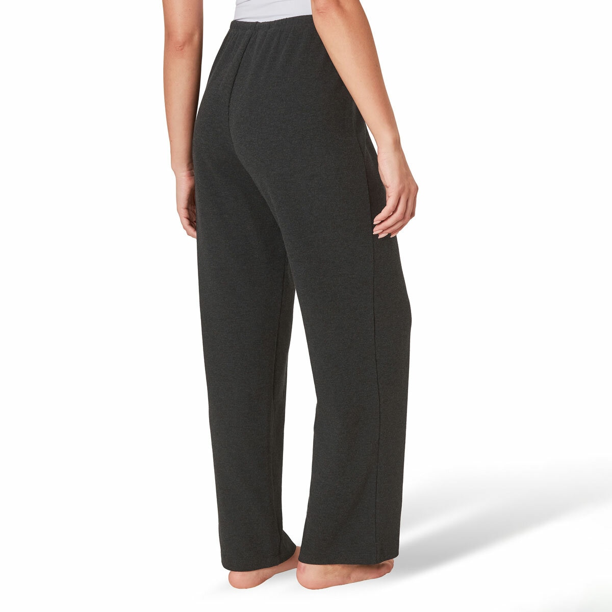 Well + Home Ladies 3 Piece Waffle Lounge Set in Black