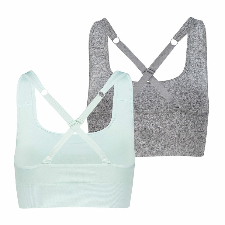 Puma Square Neck Sports Bra 2 Pack