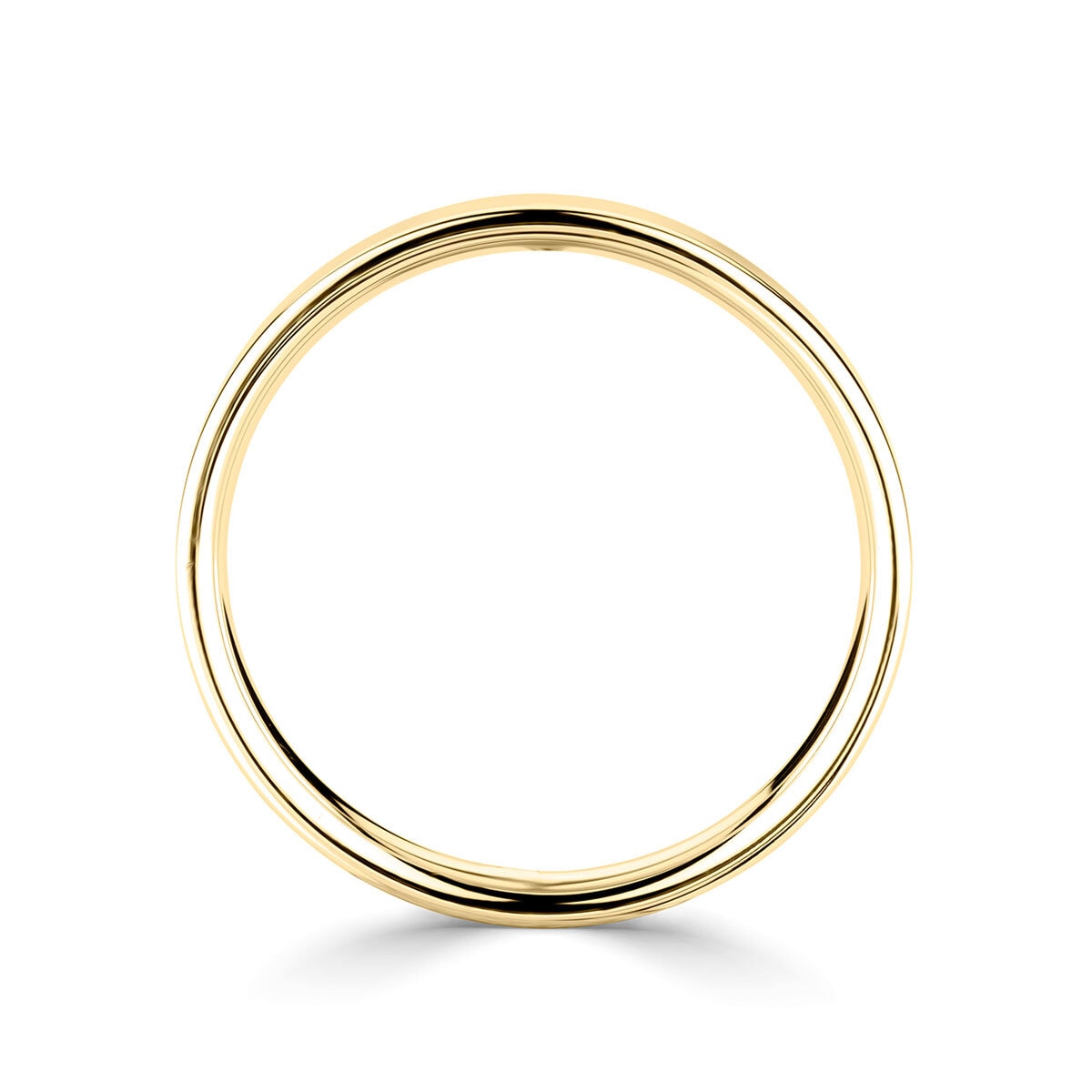 2.0mm Basic Light Court Wedding band. 18ct Yellow Gold