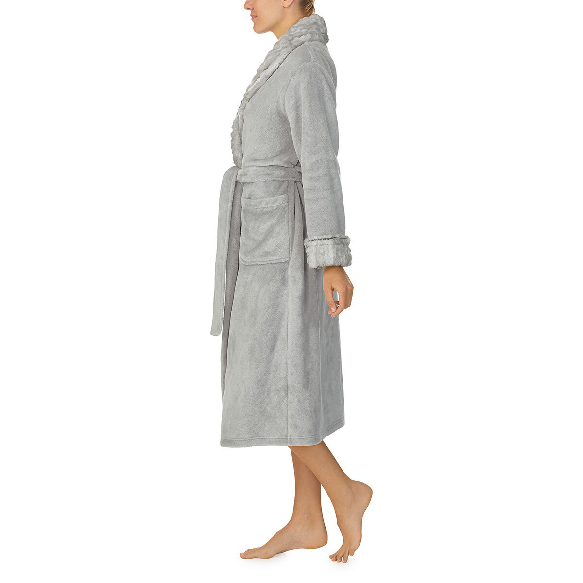 Essentials Mid-Length Plush Robe Femme 