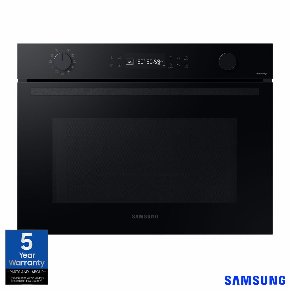 Samsung Series 4 Microwave Combi NQ5B4553FBK/U4 50L Smart Compact Oven, in Clean Black