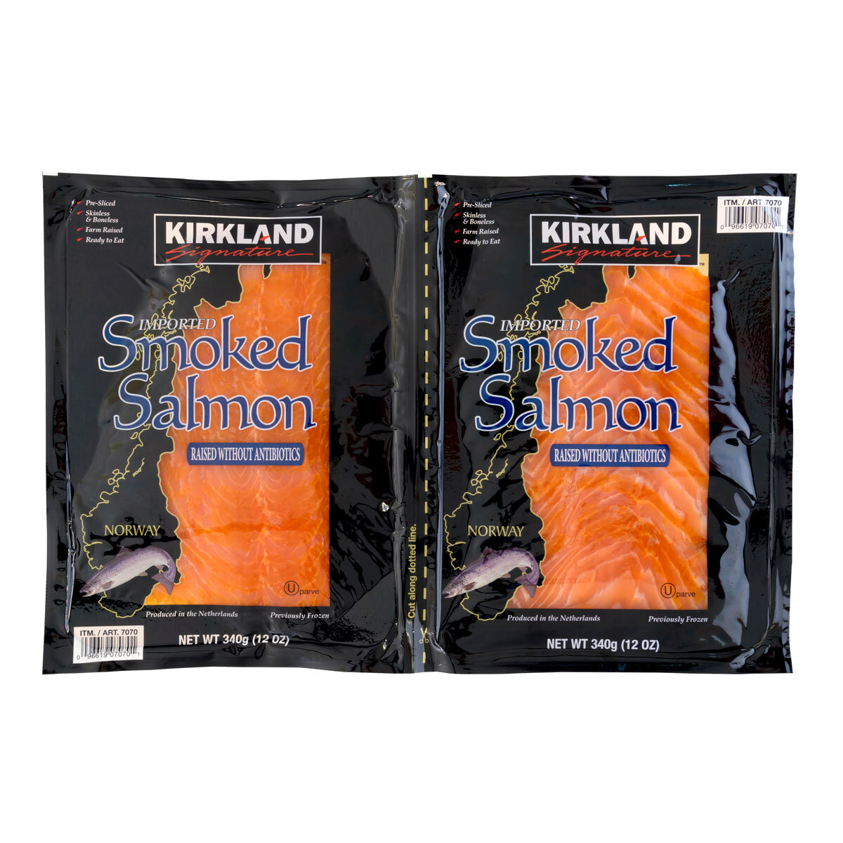 Kirkland Signature Smoked Salmon, 2 x 340g