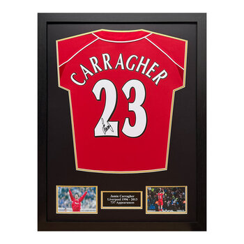 Jamie Carragher Signed Framed Liverpool Shirt