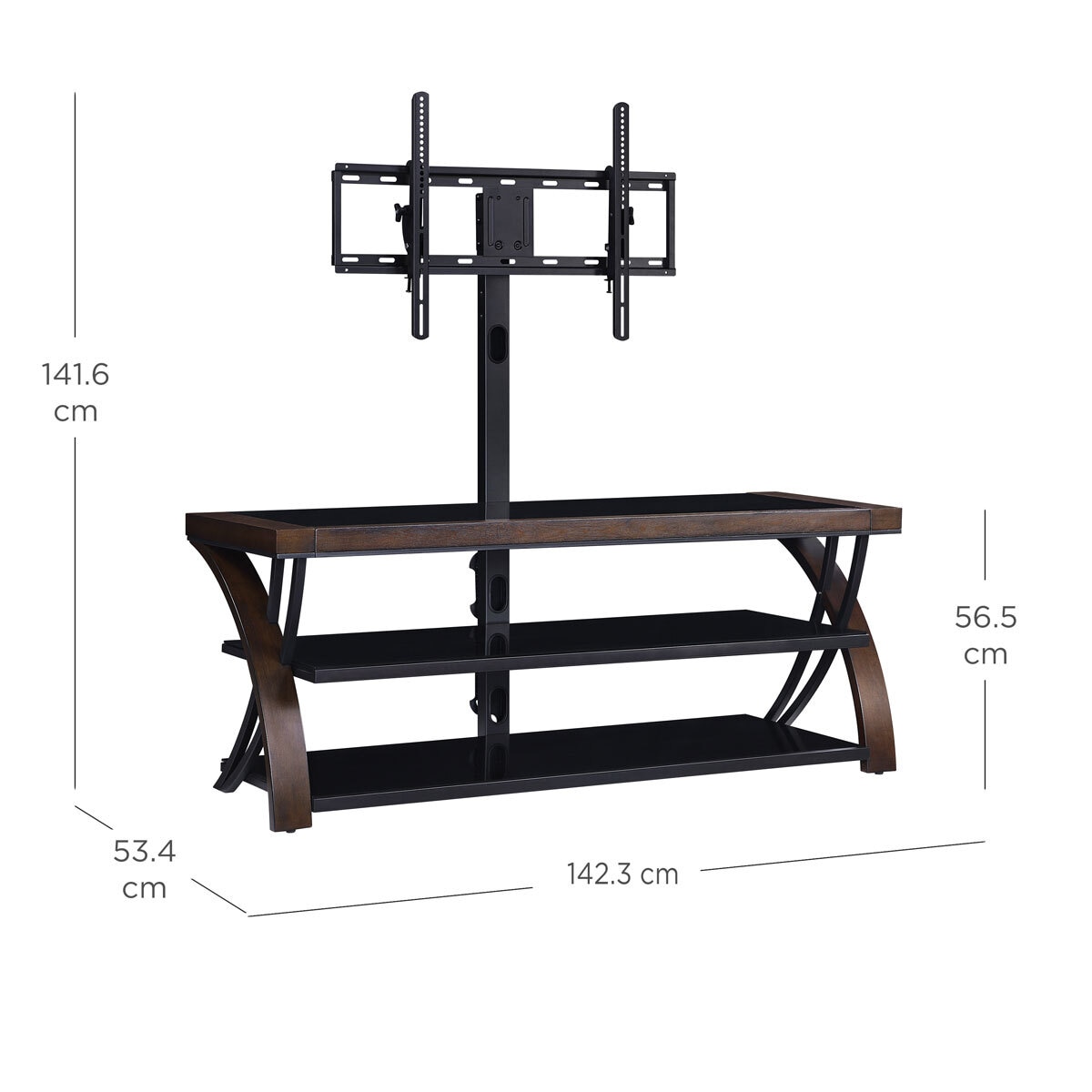 Bayside Furnishings Burkedale 3in1 TV Stand for TVs Up to 65" Costco UK