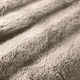 Faux Rabbit Fur Blanket in Taupe, 234 x 249 cm